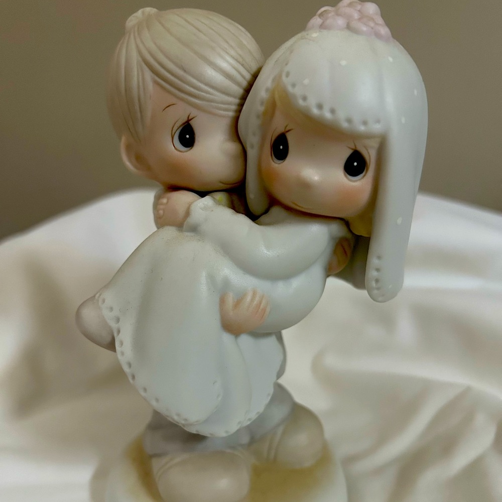 Precious Moments “Bless You Two” wedding cake topper or figurine.